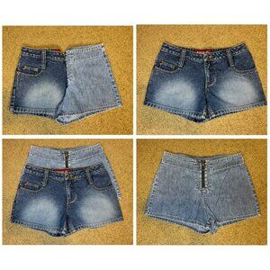VTG Womens Denim Jean Mid Rise Shorts Lot Of 2 Travel Beach Preppy Y2k 90s Sz 6